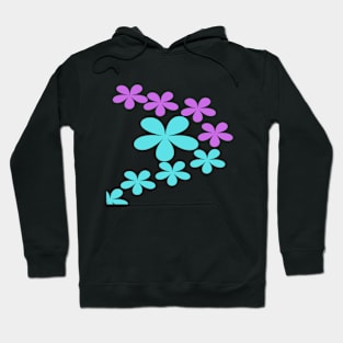 Bluish purple flowers Hoodie